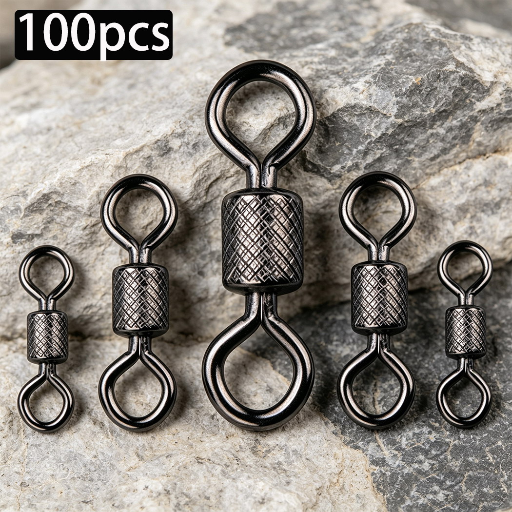 Fishing Rod Case - 100pcs/box Fishing Swivel 1#-14# Sizes Solid
