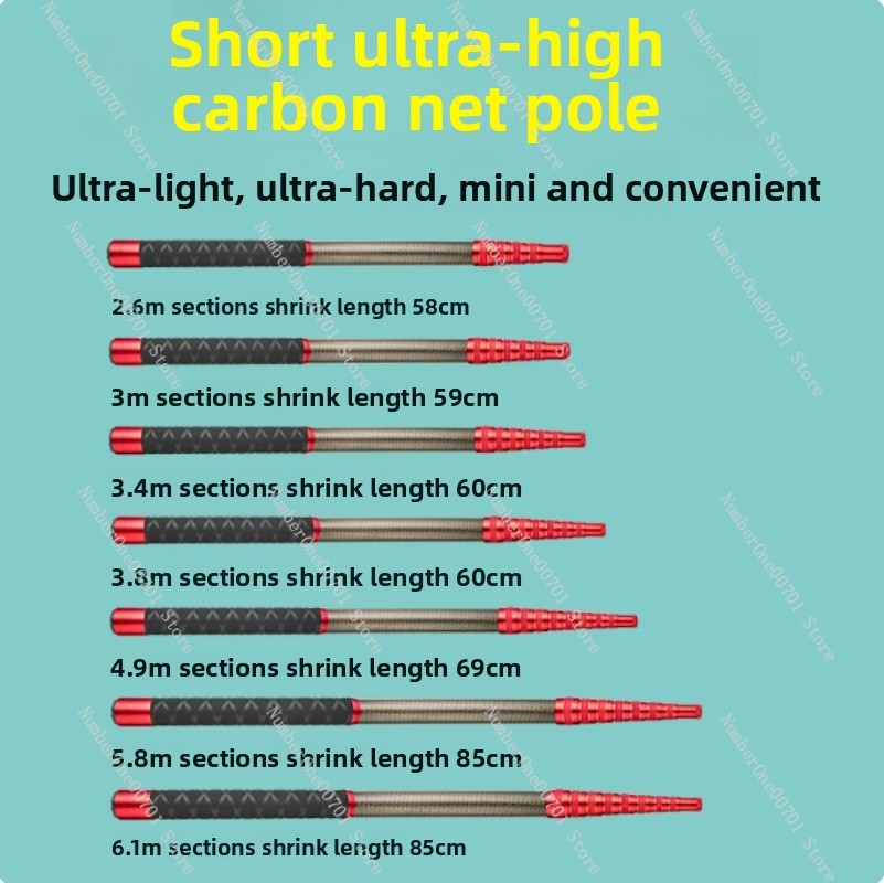 Fishing Rod Telescopic - Short section ultra light, hard, high