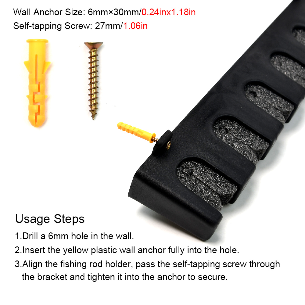 Topranc Horizontal Wall Mount  - Fishing Rod Rack 评论和价格