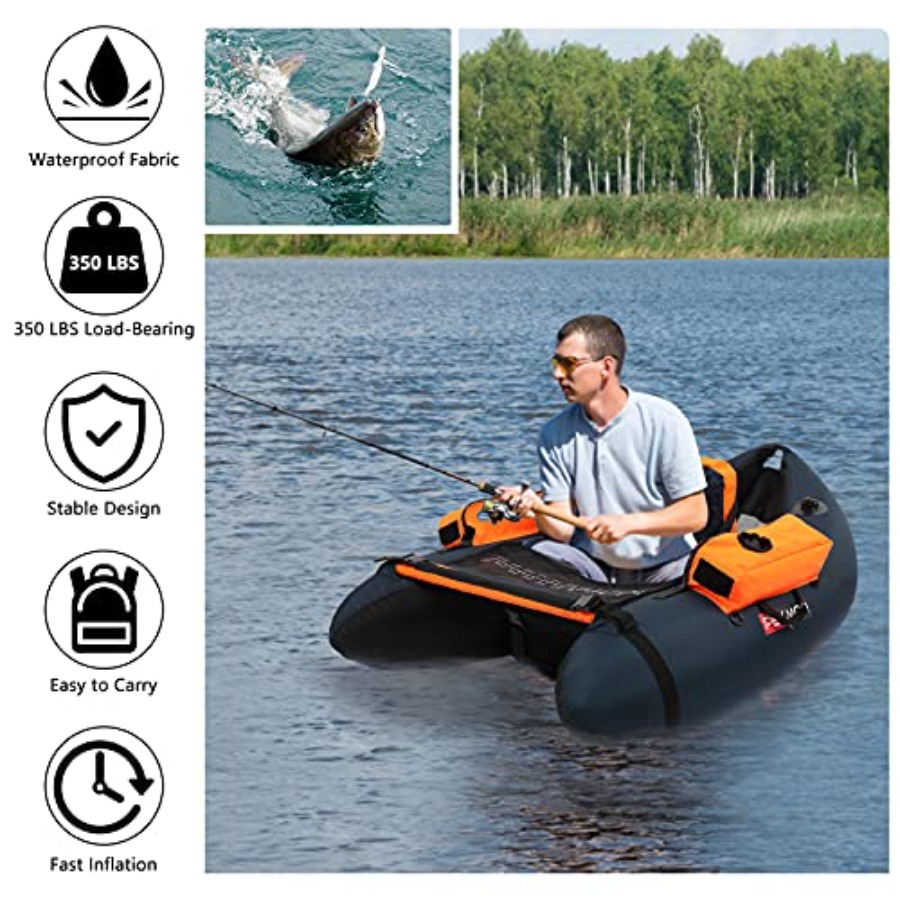 Inflatable Fishing Float Tube  - Fishing Rod Fly 评论和价格